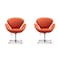 Manhattan Comfort Raspberry Adjustable Swivel Chair in Orange and Polished Chrome, PK2 2-AC038-OR - alternate 1